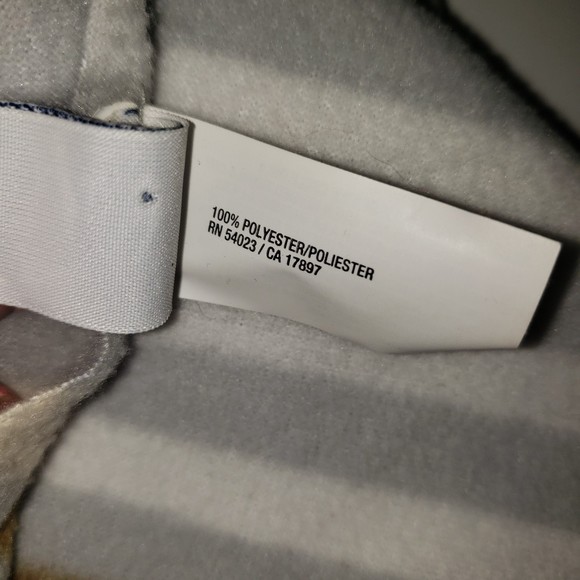 OLD NAVY White Gray and Tan Neutral Striped Fleece Infinity Loop Scarf - Picture 3 of 6